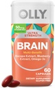 OLLY Ultra Strength Brain Softels, Nootrop, Understøtter sund hjerne funktion, hukommelse, fokus og koncentration, Omega- 3s, Vitaminer B6 og B12, 30 dages forsyning - 60 Greve