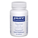 Ren indkapsling Taurine 500 mg 1 125; Aminosyretilskud til lever, øjenhelbred, antioxidanter, hjerte, hjerne og muskler * 125; 60 kapsler