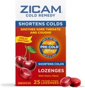 Zicam Cold Remedy Zink Lozenges, Wild Cherry Flavor, Homøopatisk, Sodhes Sore Hals and Houghs, Cold Shorting Medicine, Shortens Cold Varighed, 25 Greve
