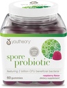 Youtory Spore Probiotic - Vegansk Gut & fordøjelsesstøtte * - Indeholder Bacillus Coagulans - Dairy, Soy, & Gluten Free - 60 Gummies