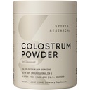 Sport Research ® Bovine Colostrum Powder - Nem at blande, Single Ingredient Superfood - Immunity Support & Gut Health w / IgG Antibodies - U.S. Sourced · Non- GMO · Gluten Free - 75 Serveringer (Unflavored)