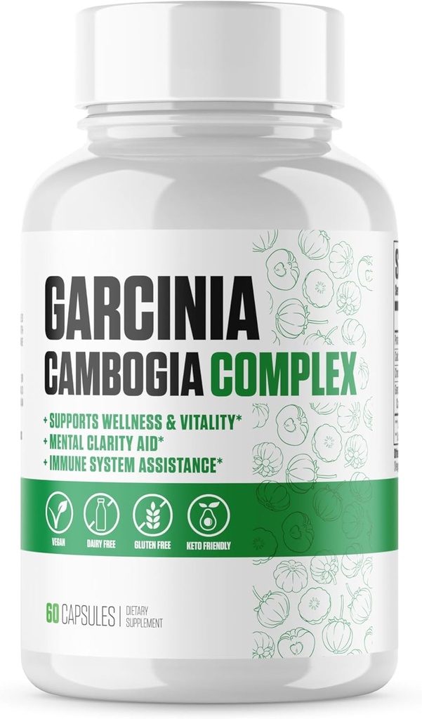 Garcinia Cambogia Extra Strength Yep 124; # 1 New Garcinia Cambogia Supplement Plus Kaliumchlorid, Calciumkarbonat & Chrom Aminosyre- 124; Forøg energi & Stamina - 60 Veganske kapsler