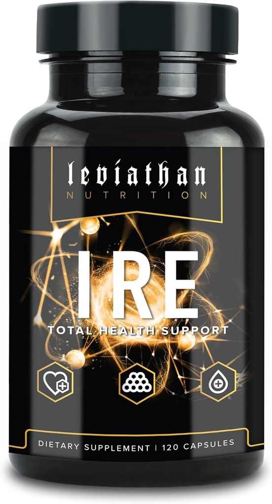 Leviathan IRE Complete Health Support - Samlet sundhed & Antioxidant Support med Longvida ® Optimeret gurkemeje, Grape Seed, Berberine, Arjuna og Resveratrol