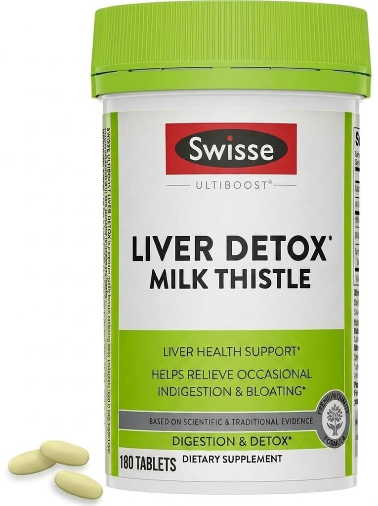 Swisse Milk Thistle Lever Cleanse Detox & Repair Detox; Lever Detox & Liver Support Detox 124; Milk Thistle + Turmerisk + Artichoke Extract