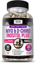 Kaya Naturals Myo & D- Chiro Inositol Plus Støtte til kvinder, Vitamin B8- 60 kapsler