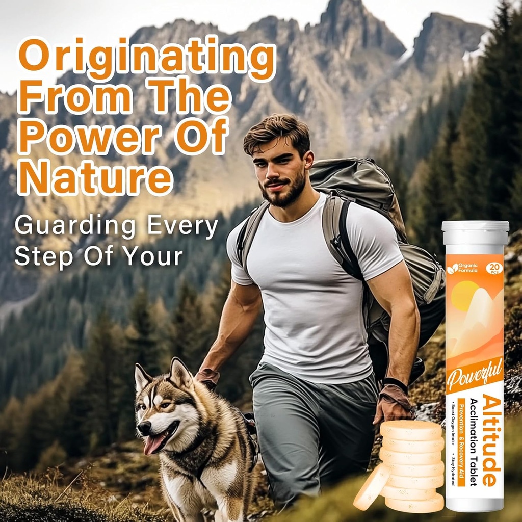 TOMENGBEIAABBCC Altitude Sickness Prevention Tablets, Rapid High Altitude Ṧickness Treatment, Effective Altitude Formula Fights Ṧymptoms for Acclimation to Ski, Hike and Mountain