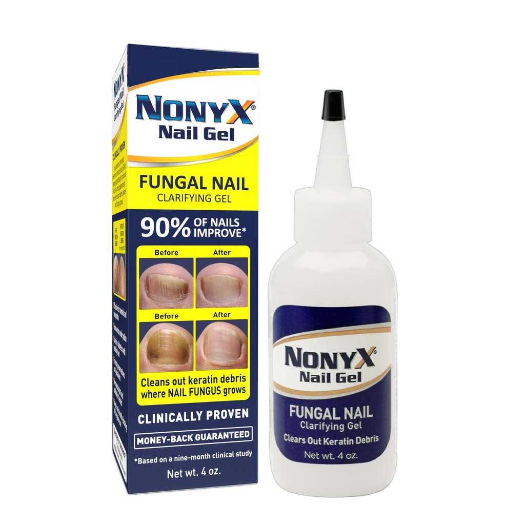 NONYX Fungal Nail Clarifying Gel Note 124; Clinically Proven for misfarvede, Tyk, Brittle, Gul, Lifted, og andre tegn på Fungus- Beskadigede Tånegle