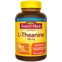 Nature Made Chewable L Theanine 200mg, L- Theanine supplement til stress Relief, 50 tyggetabletter, 50 dages forsyning
