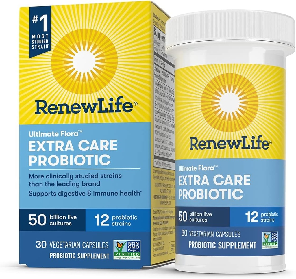 Renew Life Ultimate Flora Extra Care Probiotic 50 milliarder, 30 Ct