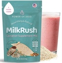 Mælkepulver Amning Støtte til amning - Havre Frø & Mandel Amning Drink Mix - Mælk Booster til Amning Superfood Mix med Omega 3, Jern & Calcium - Kosher Certificeret - 26oz Bag