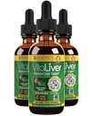 Rejuvica Health VitaLiver | Liver Cleanse & Detox Drops | Milk Thistle, Artichoke, Chanca Piedra & Dandelion Extract | Fatty Liver Support Repair Supplement for Men & Women | 3 Pack