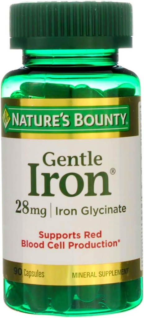 Nature 's Bounty Gentle Jern - 28 mg - 90 kapsler