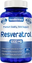 Resveratrol 1000mg Capsules Removal 124; Vegansk Friendly Resveratrol Supplement fra Easy Absorption Antioxidant Japansk Knotweed til hud hjerte og hjerne Support 124; Lavet i US cGMP faciliteter (90 dages forsyning)