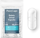 PureCaps USA - Tomme Gelatine kapsler Størrelse 00 Budding124; 10.000 Forenede Pills
