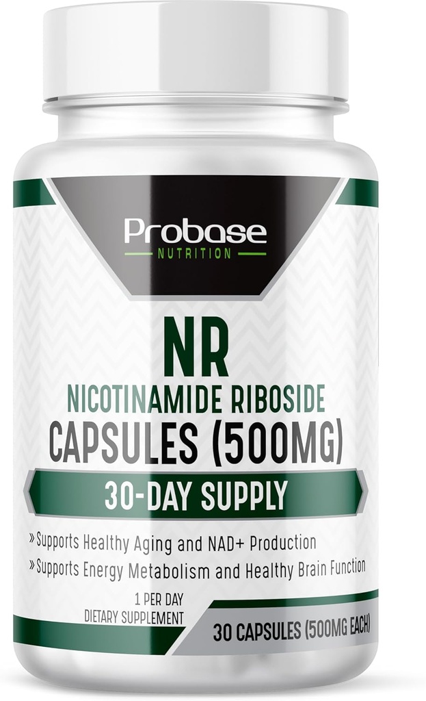 Probase Nutrition, NMN Alternativ NR Supplement NAD + Note 124; Nicotinamid Riboside formeres til energi og generel wellness