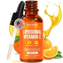 Liposomal Vitamin C Liquid 6000mg - High Absorption Liquid C Supplement for immunforsvar, Antioxidant & Hudsundhed - Non- GMO, Vegan, Gentle Formel - 2 fl oz