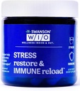 Swanson WIO Stress Genopret & immunreload Stress Support, immunforsvar, B Vitamin, C-vitamin, biotin, PABA, Wellness, immunsundhed - 4 oz flaske, 30 kapsler (30-dages forsyning)