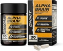 ONNIT Alpha Brain Nootrop Brain Supplement for mænd og kvinder, IGEN ™ Non- GMO Testet med 124; Hukommelse, mental Klarhed & Kognitiv Forbedring; 124; Fokus kapsler med L- Theanin, Vitamin B6 (30 Tæl)