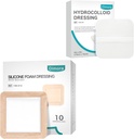 Dimora Hydrocolloid Sår Dressing10 Pack 0, 3 mm + Silicone Foam Dressing with Border Adhesive 6 "x6" 10 Pack