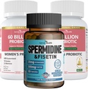 Wellness Bundle: 2 Flasker af kvinders Probiotika + 1 Flaske af Spermidin & Fisetin - fordøjelsessygdomme, cellular fornyelse & anti-aging støtte til kvinder