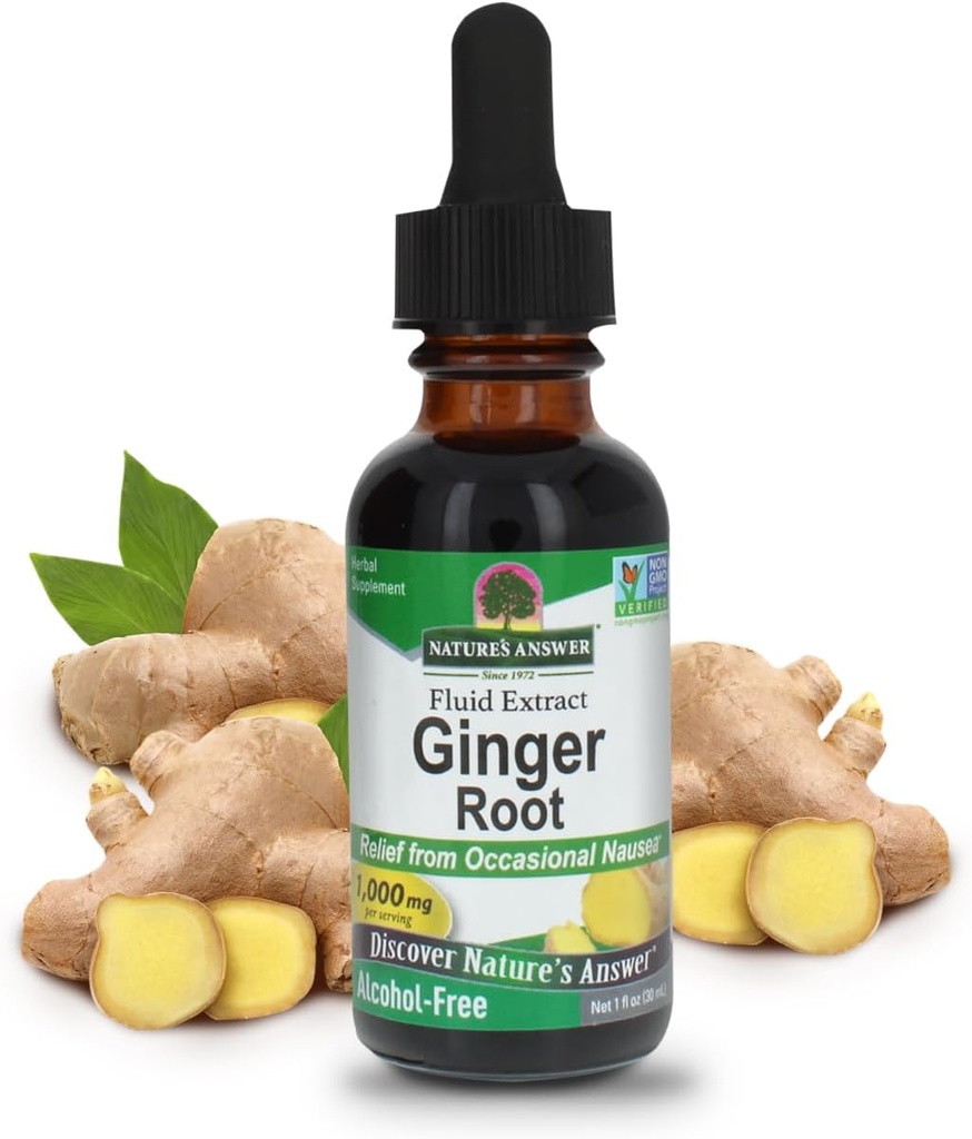 Naturens svar ingefær Root Alkohol Free Extract 1 Ounce ttesmå 124; Understøtter Mavesammensætning 124; Veganer124; Veganer124; Gluten Free