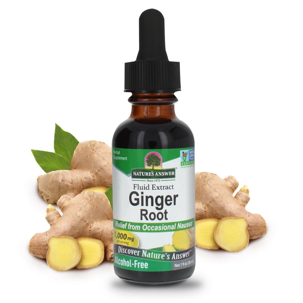 Naturens svar ingefær Root Alkohol Free Extract 1 Ounce ttesmå 124; Understøtter Mavesammensætning 124; Veganer124; Veganer124; Gluten Free