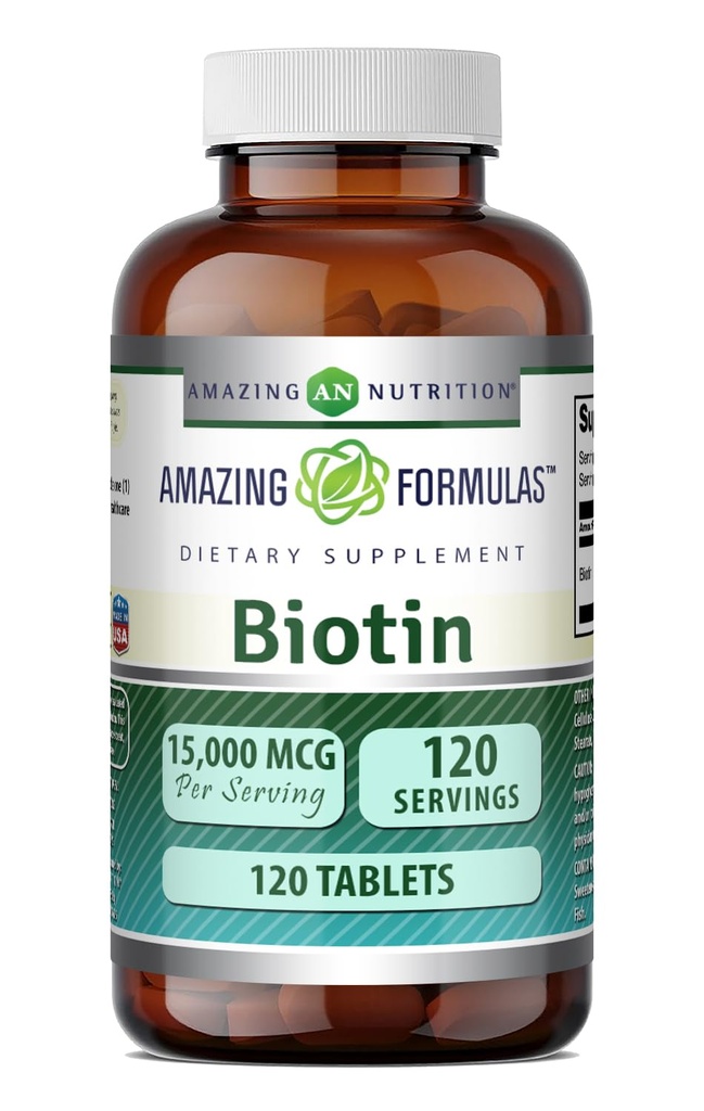 Amazing Formulas Biotin Supplement Note 124; 15000 Mcg Per Serving