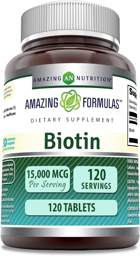 Amazing Formulas Biotin Supplement Note 124; 15000 Mcg Per Serving