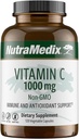 NutraMedic Vitamin C 1000mg - Antioxidanter Supplement for immunforsvar & hjertesundhed - C-vitamin fra ascorbinsyre - Vegan, non- GMO (120 vegetariske kapsler)