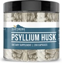 Earthborn Elements Psyllium Husk 200 Kapsler, Pure & Ufortyndet, Ingen tilsætningsstoffer