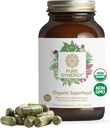 PURE SYNERGY Superfood Capsules | Organic Superfood & Greens Supplement | Whole Foods Like Super Greens, Spirulina, & Mushrooms | for Energy, Healthy Aging & Immune Health (270 Capsules)