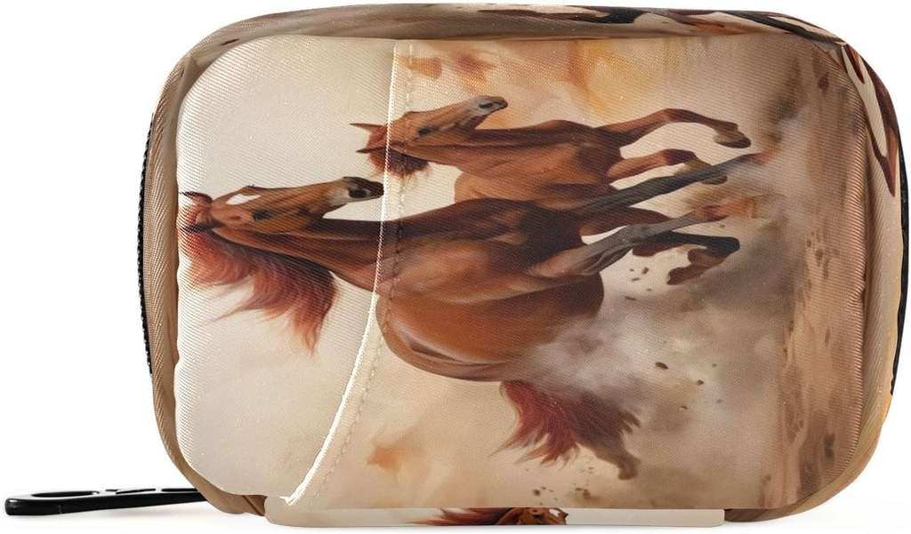 Horse Pill Organizer sag Portable Weekly Daily Pill Case Bag Organizer med lynlås til kosttilskud Medicin Rejser Familie virksomhed