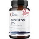 Design for sundhed Annatto- GG 300 - Geranylgeraniol GG supplement fra Annatto Frø - Understøtter sund aldring, Knoglesundhed, muskelsundhed, cellulær energi & produktion af Coenzym Q10 (60 Softels)