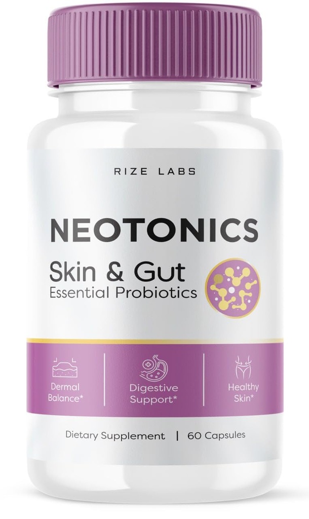 rize laboratorier - Neotonics Hud & Gut kapsler For Skincare, Essential Probiotika, Health Supplement piller (60 kapsler)