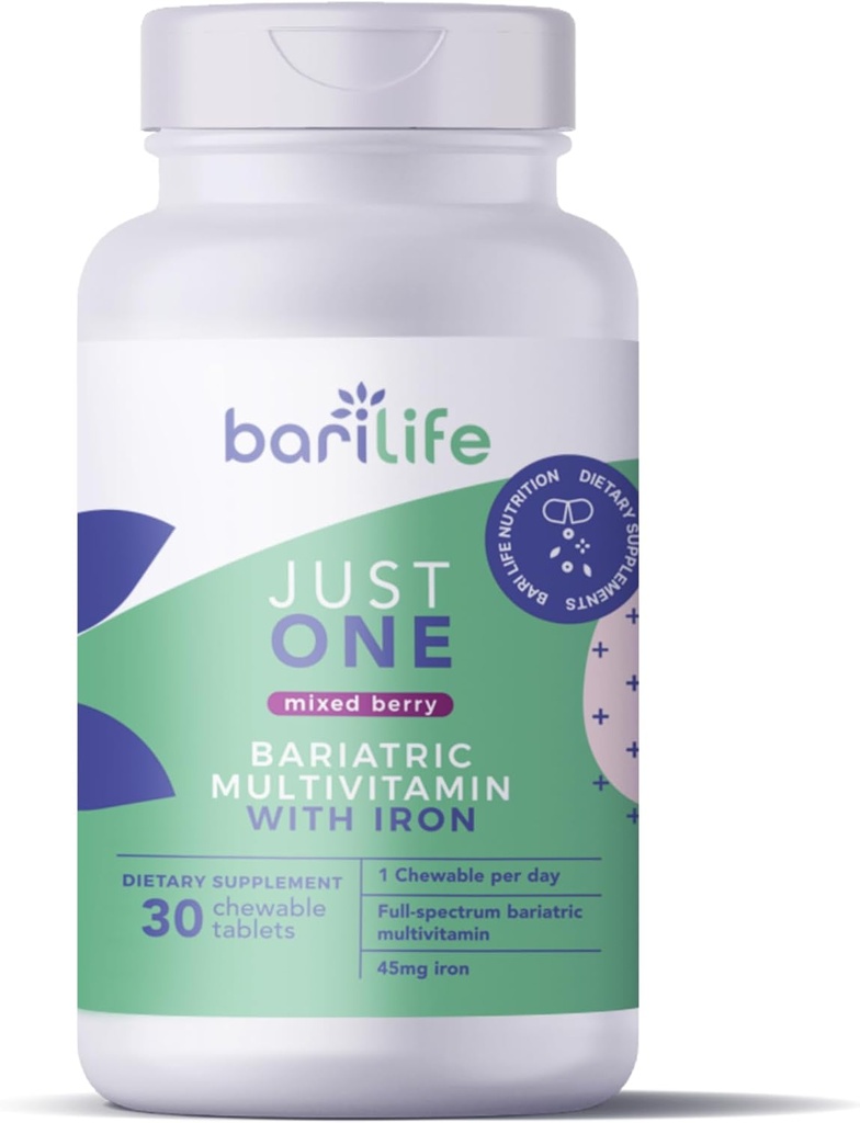 Bari liv bare en Chewable, En gang daglig Bariatric Multivitamin og jern