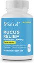 Safrel Pharma Mucus Relief Guaifenesin 400 mg - Hurtig fungerende Expectorant, Tynder og Loosens Mucus, Relieves Chest Congestion, Hough, Cold and Flue; (300 Greve (pakke med 1))
