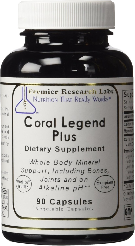 Coral Legend Plus, 90 kapsler - pH Support Formel for hele kroppen Mineral Support, herunder Bones, Joints, Tænder og en alkaline pH