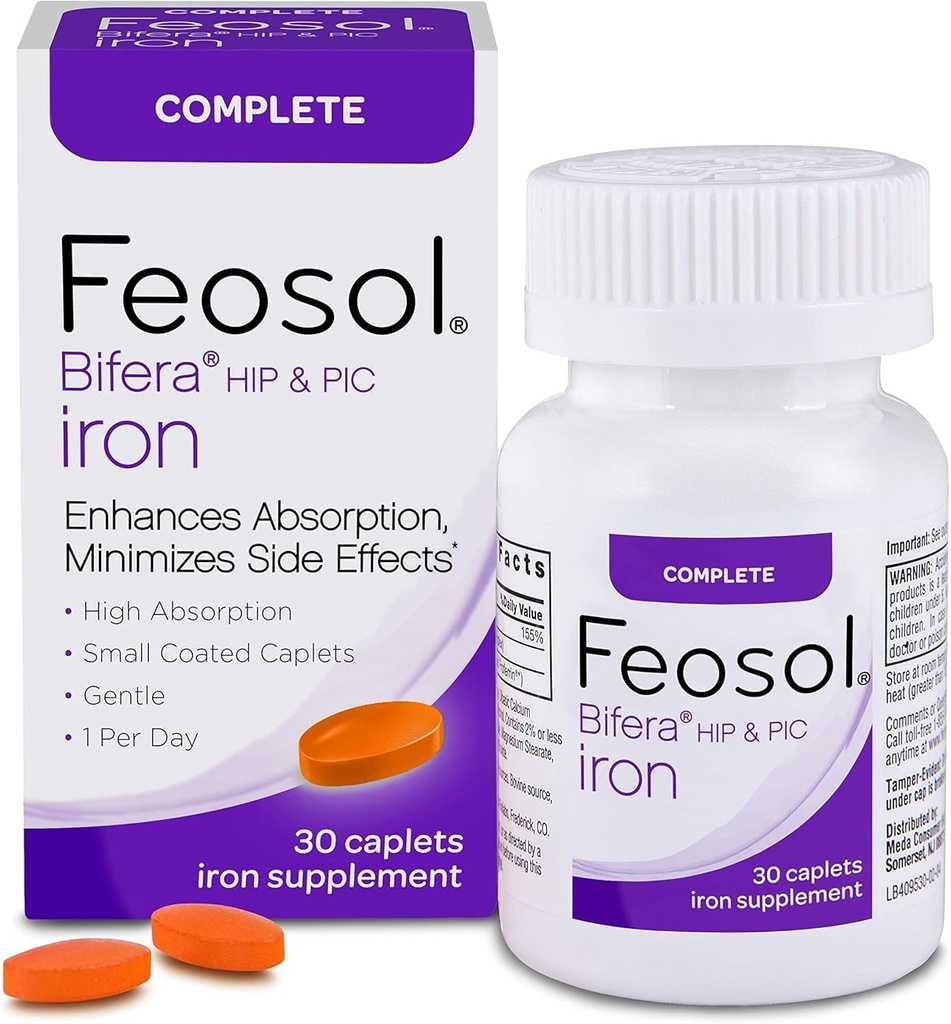 Feosol Bifera jernkapsler Komplet 30 ea (pakke med 5)