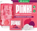 Plink! Fizzy Electrolyte Tablets for adult & Kids - Pomegranate Berry, 48ct - Familie - Friendly Daily Hydration - Low Sugar, Vegan, Keto Friendly, Non- GMO