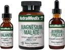 NutraMedic Detox Set - 3-stykke kit med Sealantro, Burbur- Pinella & Magnesium Malat til clearing, Detox & daglig wellness support - Plant- baseret flydende Detox Drops & daglige kapsler