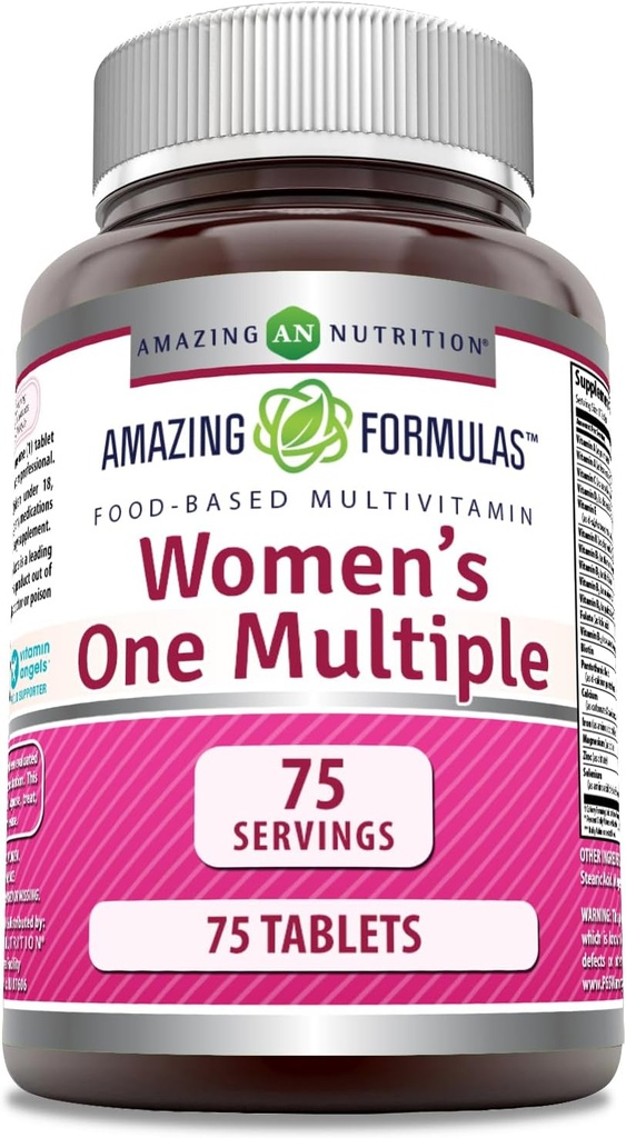 Amazing Formulas Women 's One Multiple Measure- Based Measure- Product 124; Tablets Supplements 124; Perfect Blend of Vitamin, Minerals, 25 Million CFU probiotika & Measure- Based enzymer (1 pakke, 75 Tæl)