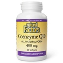 Naturlige faktorer Coenzym Q10 - Antioxidant Support Understøtter Cellular Energy Production - Bedre Absorption Aids Sund hjerte funktion - 400 mg, 60 Softgels (60 Servere)