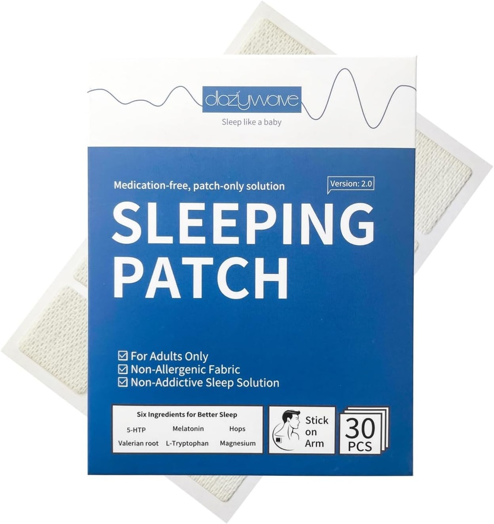 Soveplastre (30 plastre) med melatonin sovemidler til voksne