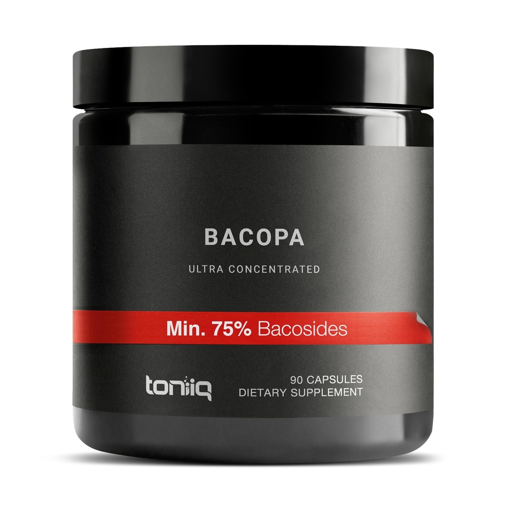 Bacopa - Ultra High Potency 45: 1 Uddrag med 75% Bacosider - Højkoncentreret - Third- Party Lab Testet - 90 kapsler