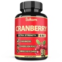 Satomi 6in1 Cranberry Pills til kvinder - 3-måneders levering - 6 planteingredienser ekstrakt - 90 Veggie kapsler