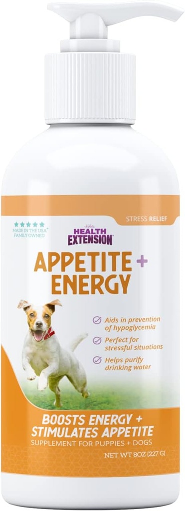 Health Extension Stress Relief Supplement for Dogs, 8oz - Appetite & Energy Boost, Prevents Hypoglycemia, Enriched with Vitamin B