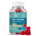 Stress Gummies samme dag Stress Relief C124; Destress and Calm C124; Ashwagandha, GABA, Melatonin, I- Theanine, Lemon Balm C124; Sugar Free Vegan 60 ct