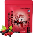 PowderVitamin Electrolytes Powder Plus (20 Servings) Raspberry Electrolyte Powder Zero Calorie Keto,0 Sugar, No Maltodextrin,1000mg Potassium,120mg Calcium,120mg Magnesium, Pink Himalayan Salt