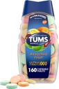 TUMS Ultra Strength Antacida Tablets for Chewable Heartburn Relief og Syre fordøjelsesbesvær Relief, Diverse Frugt - 160 Greve