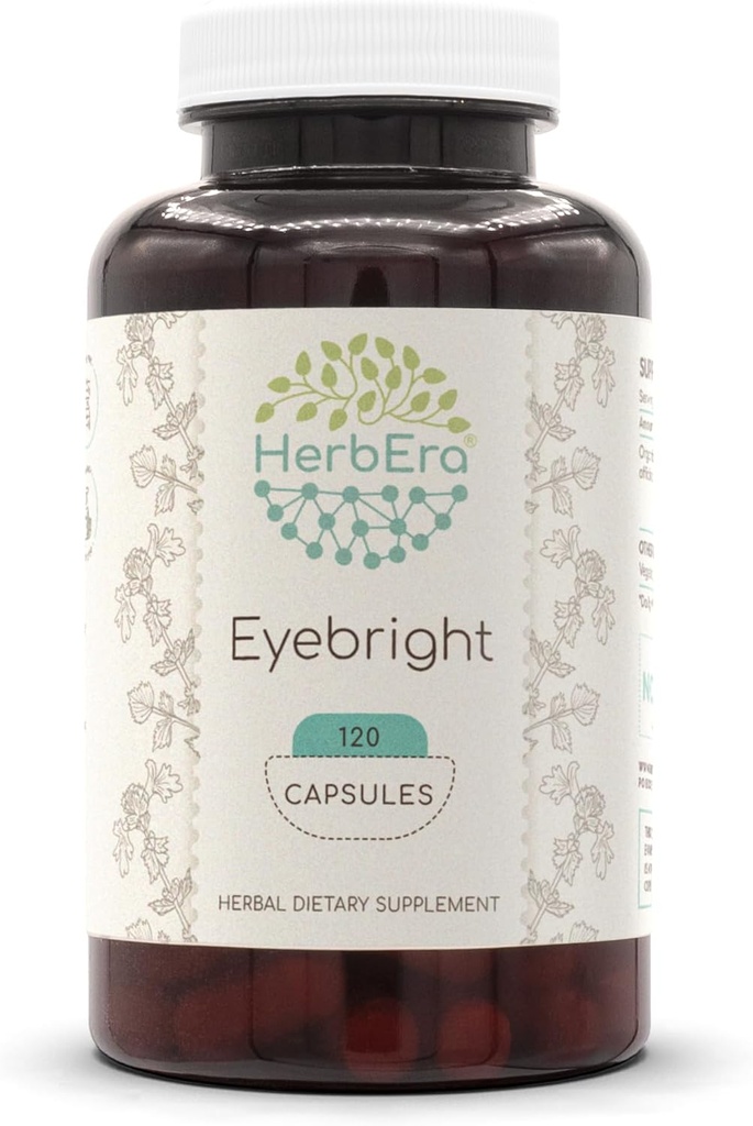 HerbEra Eyebright 120 Kapsler, 500 mg, Responsible aged Made with Eyebright (Euphrasia spp.) Tørret Herb (120 Kapsler)